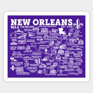 New Orleans Map Sticker